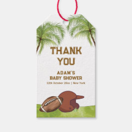Etiquetas Para Regalos Summer Plam Tree Football Sport Boy Baby Shower