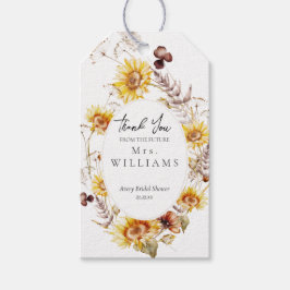 Etiquetas Para Regalos Sunflower Boho Wildflower Moderno Ducha nupcial