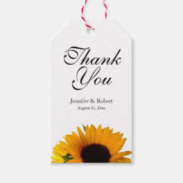 Etiquetas Para Regalos Sunflower Gracias