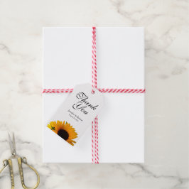 Etiquetas Para Regalos Sunflower Gracias