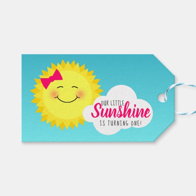 Etiquetas Para Regalos Sunshine Birthday Party (Frente (Horizontal))