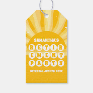Etiquetas Para Regalos Sunshine Yellow Retirement Party Favor