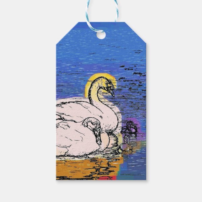 ETIQUETAS PARA REGALOS SWANS (Anverso)