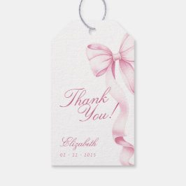 Etiquetas Para Regalos Sweet 16 Pink Bow Favor Tags