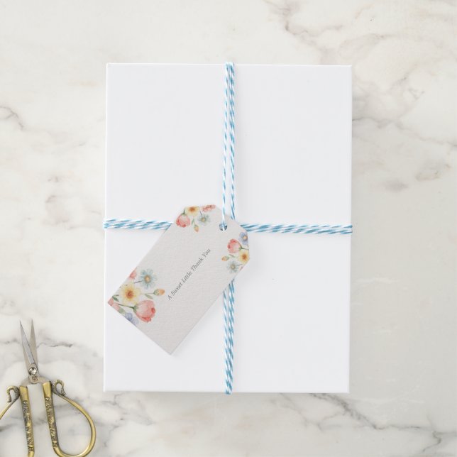 Etiquetas Para Regalos Sweet Bloom Invitation (Con cuerda)