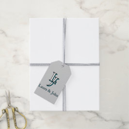 Etiquetas Para Regalos Sweet Couple Initials & Names Love Gift Tag