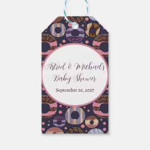 Etiquetas Para Regalos Sweet Donuts Purple Chica Baby Shower