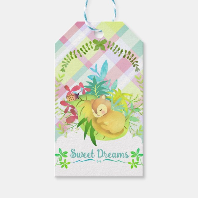 Etiquetas Para Regalos Sweet Dreams Squirrel Baby (Anverso)
