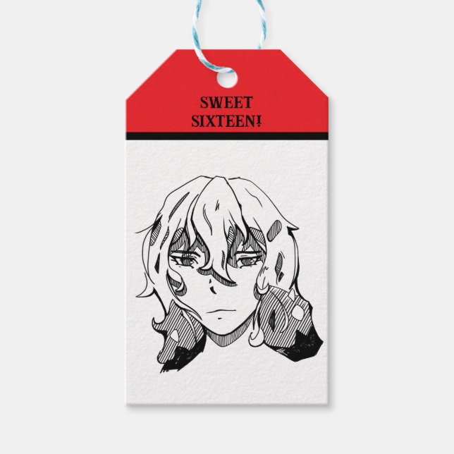 Etiquetas Para Regalos Sweet Sixteen Lineart (Anverso)