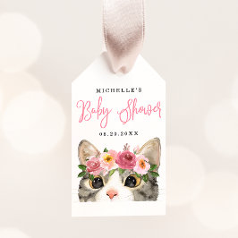 Etiquetas Para Regalos Sweet Watercolor Kitty Chica Baby Shower