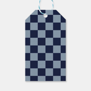 Etiquetas Para Regalos Tablero de ajedrez azul oscuro y azul claro