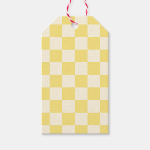 Etiquetas Para Regalos Tablero de cheques amarillo