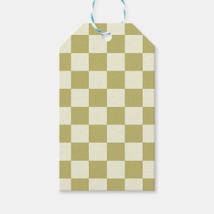 Etiquetas Para Regalos Tablero oscuro de caqui y beige