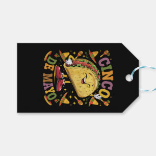 Etiquetas Para Regalos Taco Bailarín Divertido Fiesta Cinco De Mayo