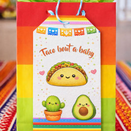 Etiquetas Para Regalos Taco sobre un Baby Shower