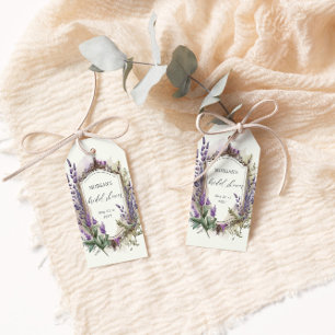 Etiquetas Para Regalos Taller de Novia Regio de Aquarela Lavanda