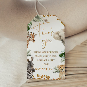 Etiquetas Para Regalos Tarjeta de agradecimiento para baby shower 'Brown