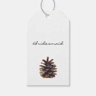 Etiquetas Para Regalos Tarjeta de Escort Boda Pine Cone Pintado