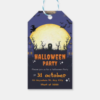 Etiquetas Para Regalos Tarjeta de invitación a una fiesta de Halloween es