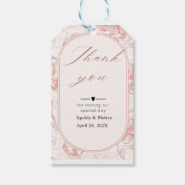 Etiquetas Para Regalos Tarjeta de Invitación de Boda con Arco Floral Eleg