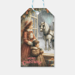 Etiquetas Para Regalos Tarjeta de Navidad Rústica Victoriana
