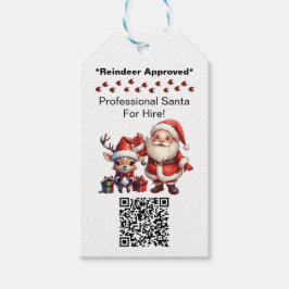Etiquetas Para Regalos Tarjeta de presentación de Santa Claus con dos car