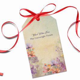 Etiquetas Para Regalos Tarjeta de Regalo Floral | Arte Acuarela Elegante