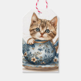 Etiquetas Para Regalos Tarjeta de saludo de gato