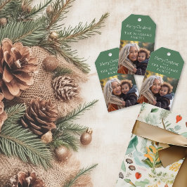 Etiquetas Para Regalos Tarjeta fotográfica de regalo de Woodland Rustic