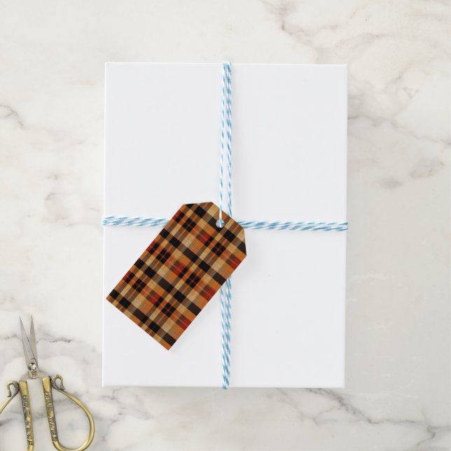Etiquetas Para Regalos Tartan (Con cuerda)
