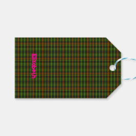 Etiquetas Para Regalos Tartan Plaid Escocés Negro Moderno Azul Clásico