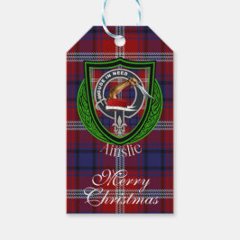 Etiquetas Para Regalos Tartan y Cresta del Clan Escocés Ainslie
