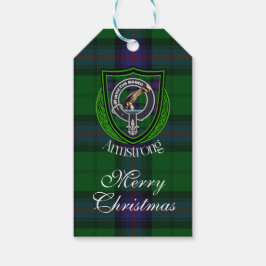 Etiquetas Para Regalos Tartan y Cresta del Clan Escocés Armstrong