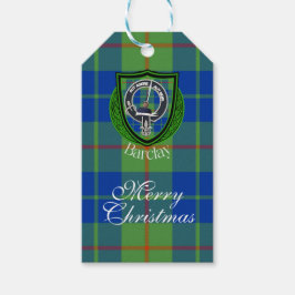 Etiquetas Para Regalos Tartan y Cresta del Clan Escocés Barclay
