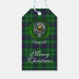 Etiquetas Para Regalos Tartan y Cresta del Clan Escocés Duncan