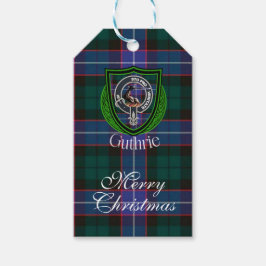 Etiquetas Para Regalos Tartan y Cresta del Clan Escocés Guthrie