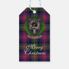 Etiquetas Para Regalos Tartan y Cresta del Clan Escocés MacLennan