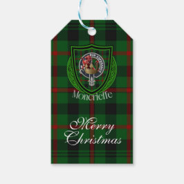 Etiquetas Para Regalos Tartan y Cresta del Clan Escocés Moncrieffe