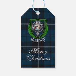 Etiquetas Para Regalos Tartan y Cresta del Clan Escocés Ramsay