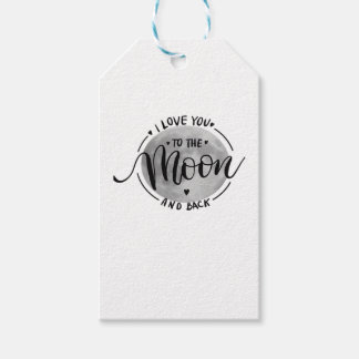 Etiquetas Para Regalos Te Amo Hasta La Luna Y De Regreso Corazón Elegante