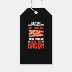 Etiquetas Para Regalos Te Amo Más Que Tocino Estilo Desayuno Divertido