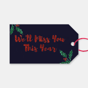 Etiquetas Para Regalos Te echaremos de menos Navidades de distanciamiento