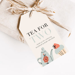 Etiquetas Para Regalos Té para dos | Fiesta de té Baby Shower Favor