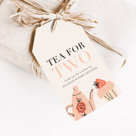 Etiquetas Para Regalos Té para dos | Fiesta de té Baby Shower Favor