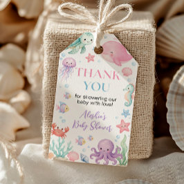 Etiquetas Para Regalos Te Vemos Pronto Animales Marinos Baby Shower Graci