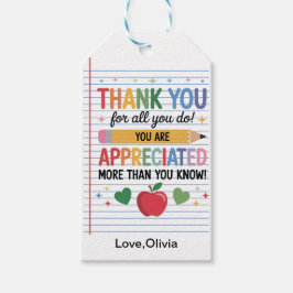 Etiquetas Para Regalos Teacher Appreciation Week – Heartfelt Gratitude