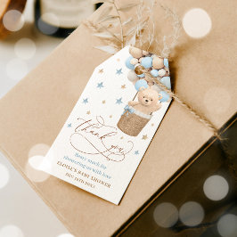 Etiquetas Para Regalos Teddy Bear Blue Balloon Bearly Wait Baby Shower