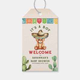 Etiquetas Para Regalos Teddy Bear Cactus Boy Baby Shower Fiesta