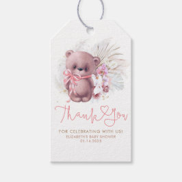 Etiquetas Para Regalos Teddy Bear Cute Boho Baby Shower Gracias