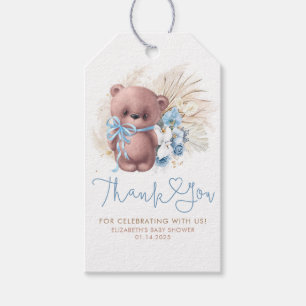 Etiquetas Para Regalos Teddy Bear Cute Boho Baby Shower Gracias